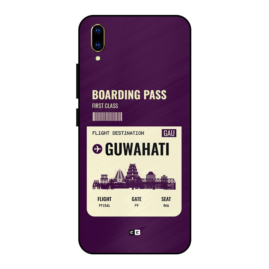 Guwahati Boarding Pass Metal Back Case for Vivo V11 Pro