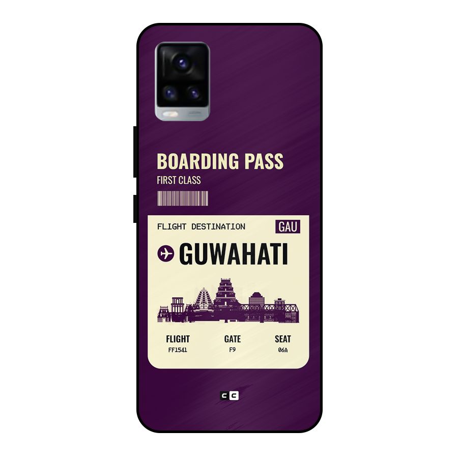 Guwahati Boarding Pass Metal Back Case for Vivo V20 2021