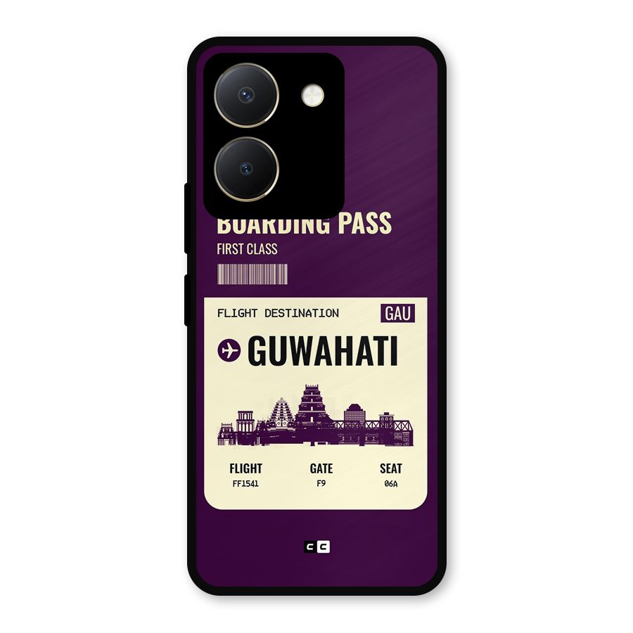 Guwahati Boarding Pass Metal Back Case for Vivo Y36