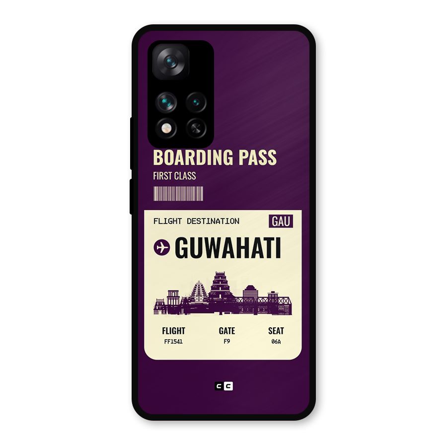 Guwahati Boarding Pass Metal Back Case for Xiaomi 11i Hypercharge 5G