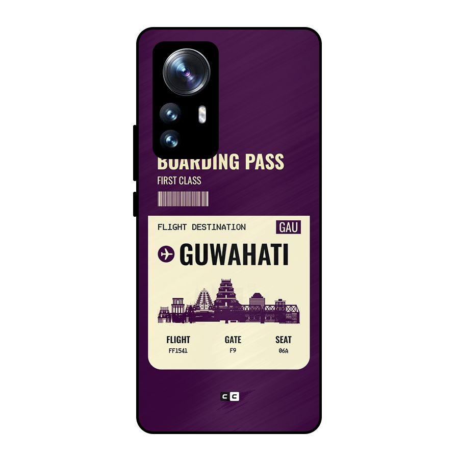 Guwahati Boarding Pass Metal Back Case for Xiaomi 12 Pro