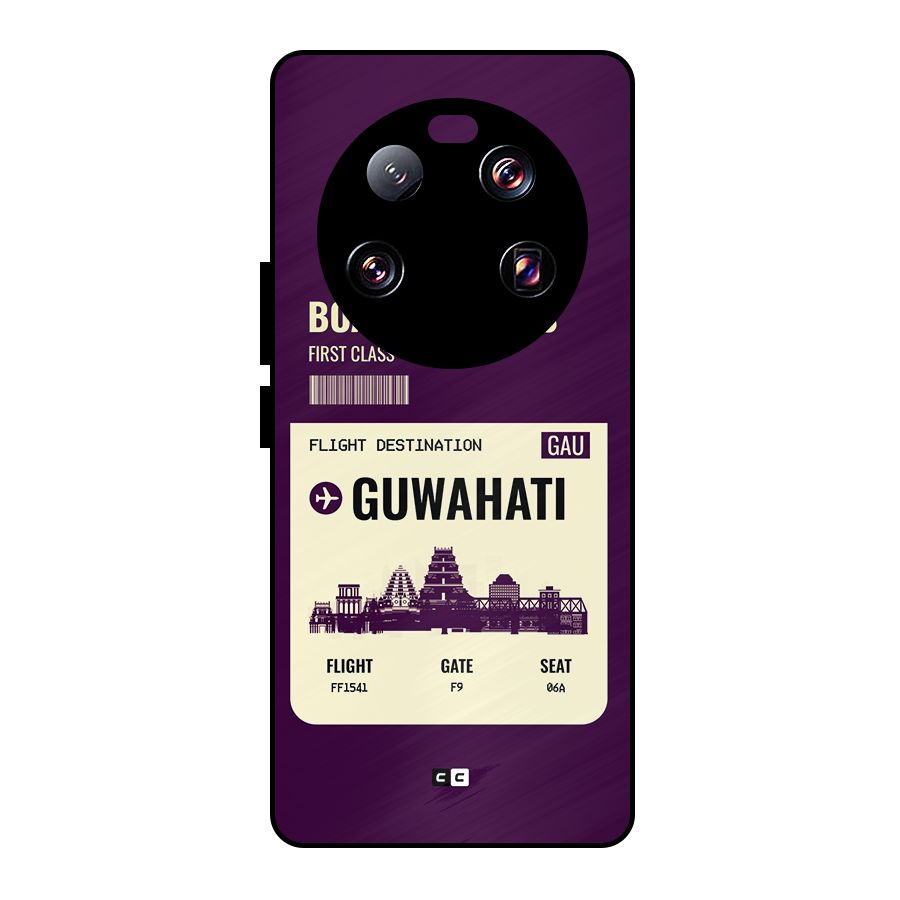Guwahati Boarding Pass Metal Back Case for Xiaomi 13 Ultra