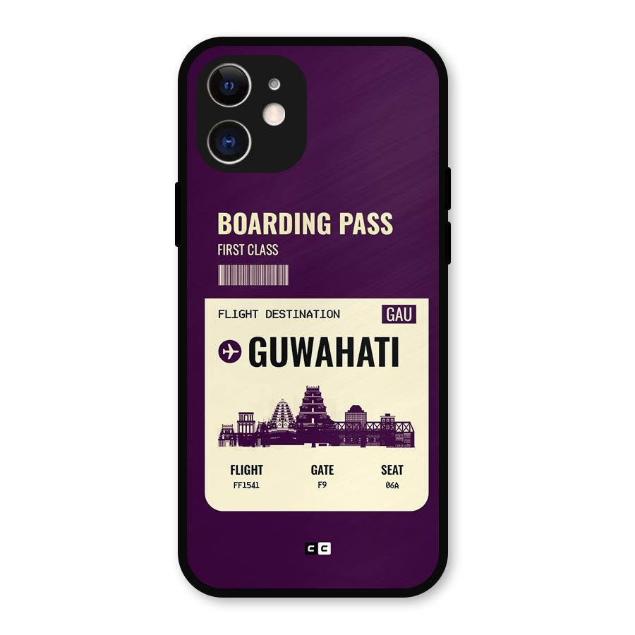 Guwahati Boarding Pass Metal Back Case for iPhone 12