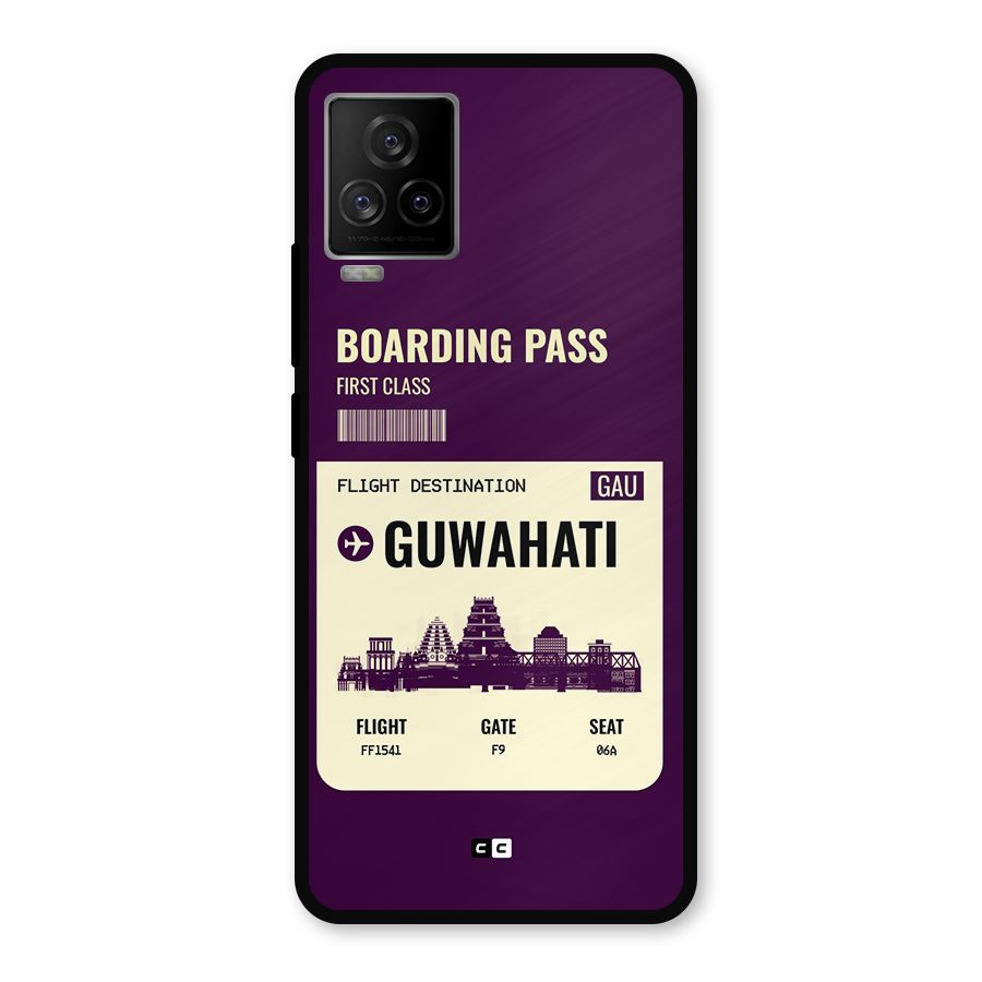 Guwahati Boarding Pass Metal Back Case for iQOO 7 Legend 5G