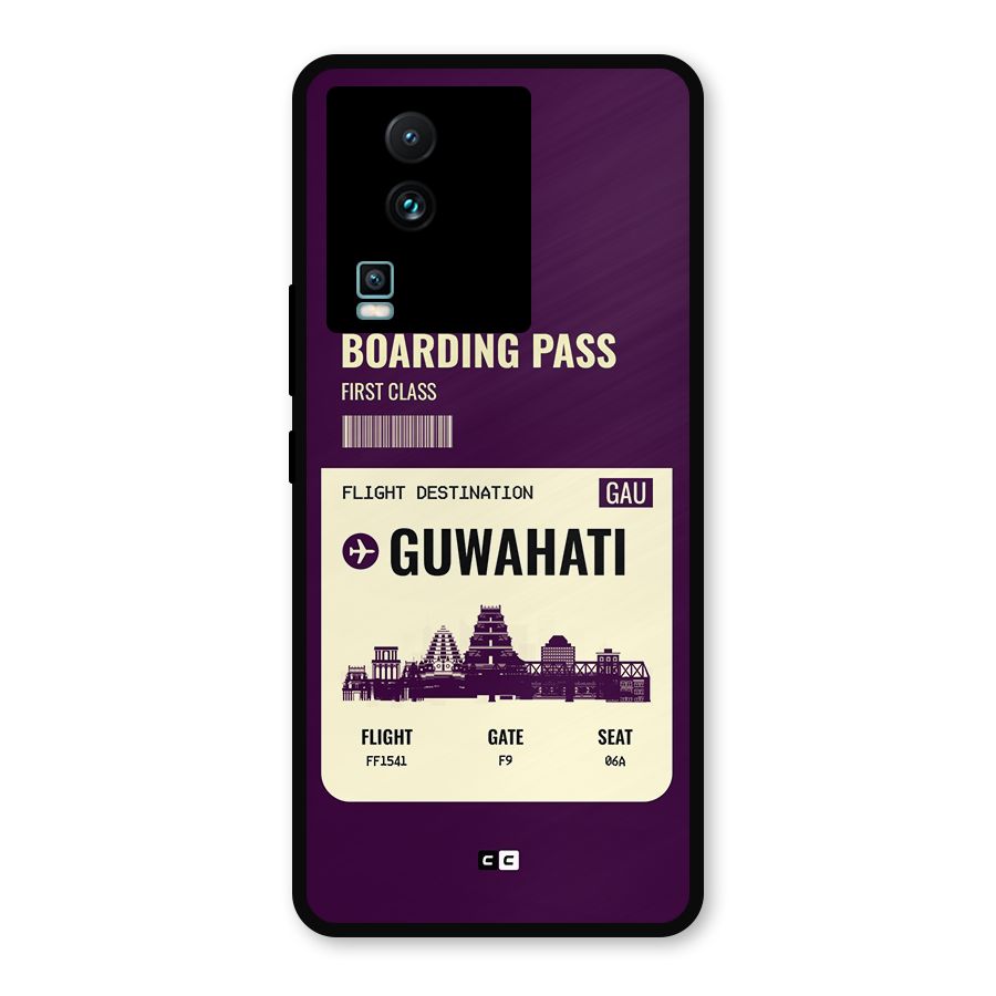 Guwahati Boarding Pass Metal Back Case for iQOO Neo 7