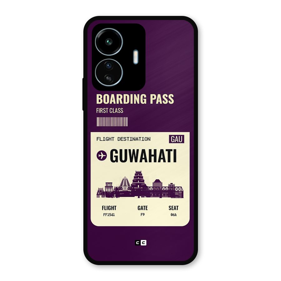 Guwahati Boarding Pass Metal Back Case for vivo iQOO Z6 Lite 5G