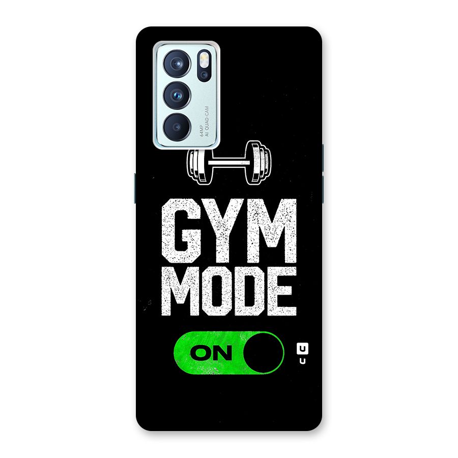 Gym Mode On Glass Back Case for Oppo Reno6 Pro 5G
