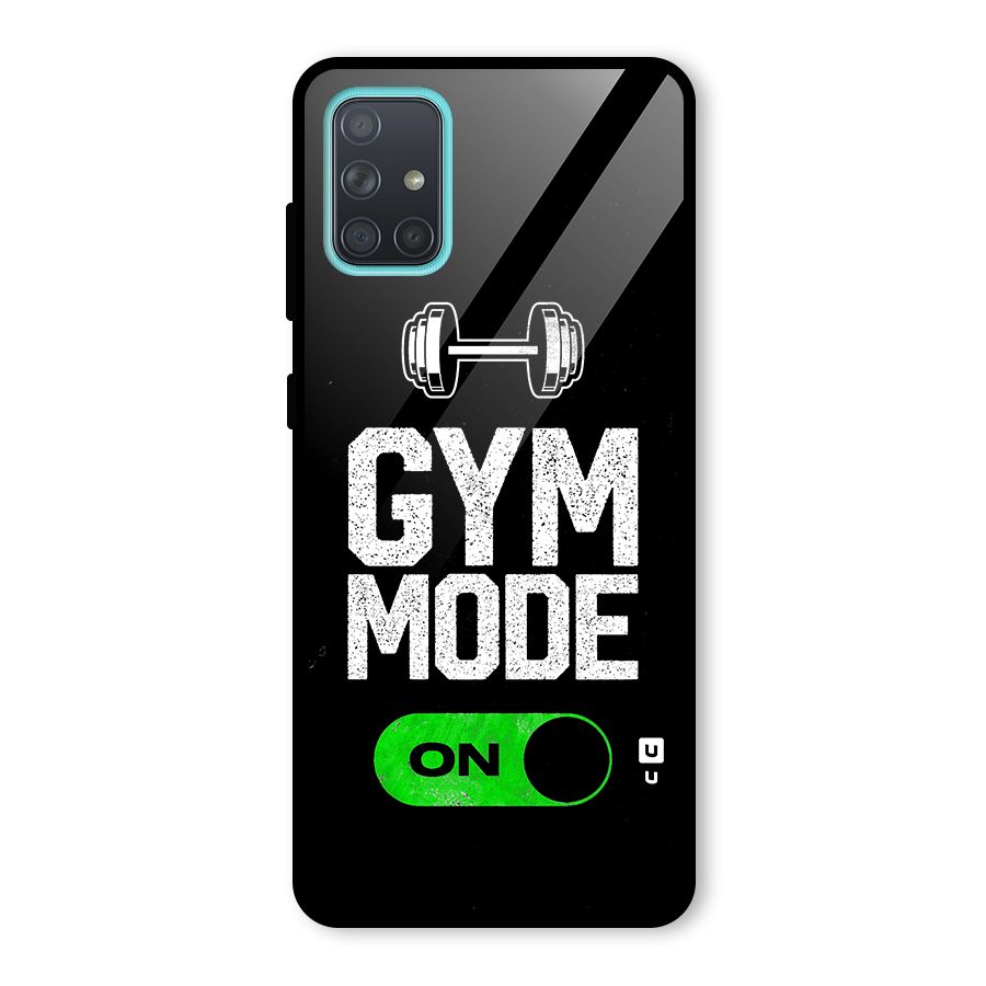 Gym Mode On Glass Back Case for Galaxy A71