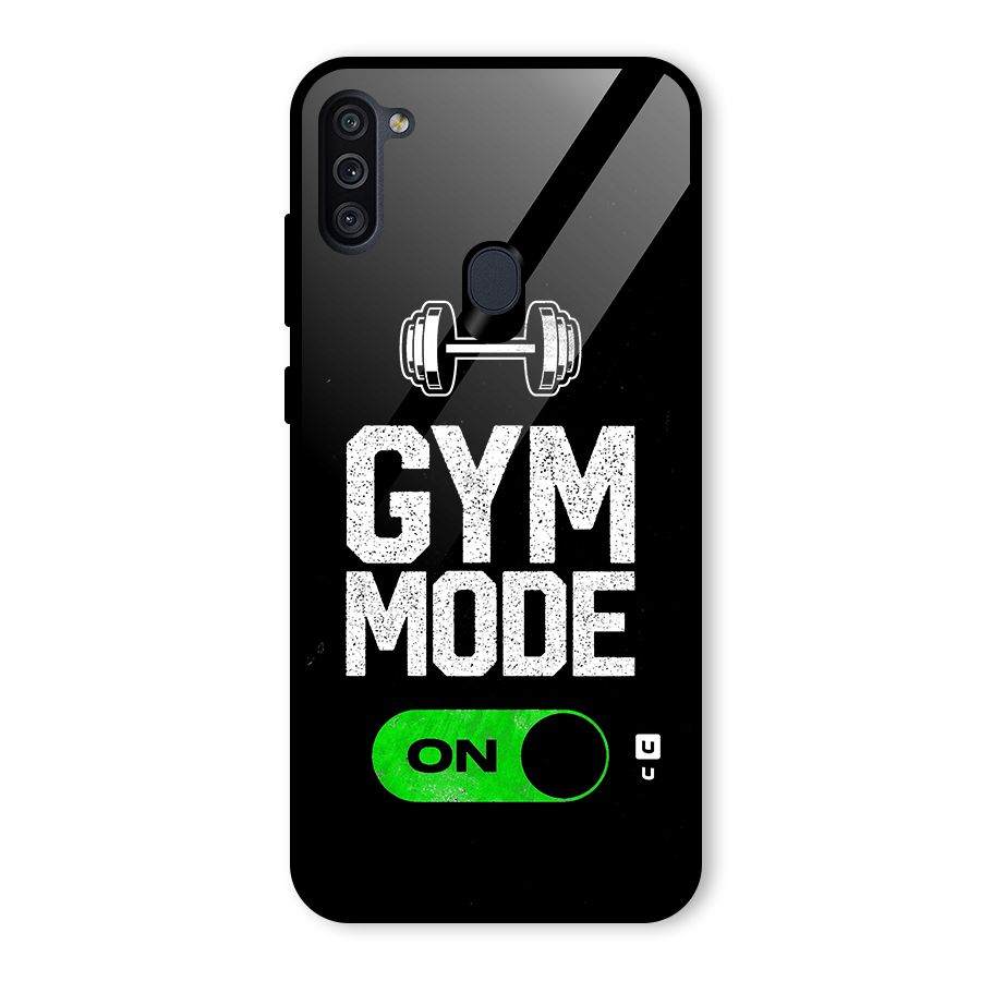 Gym Mode On Glass Back Case for Galaxy M11