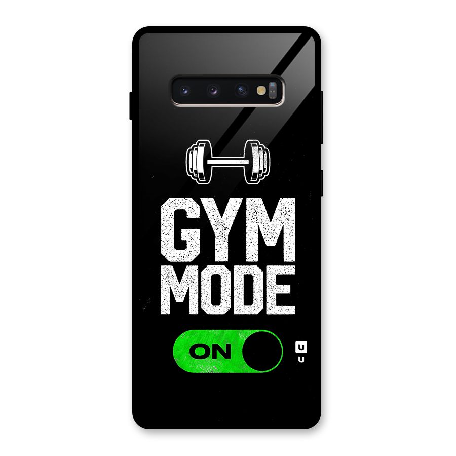 Gym Mode On Glass Back Case for Galaxy S10 Plus
