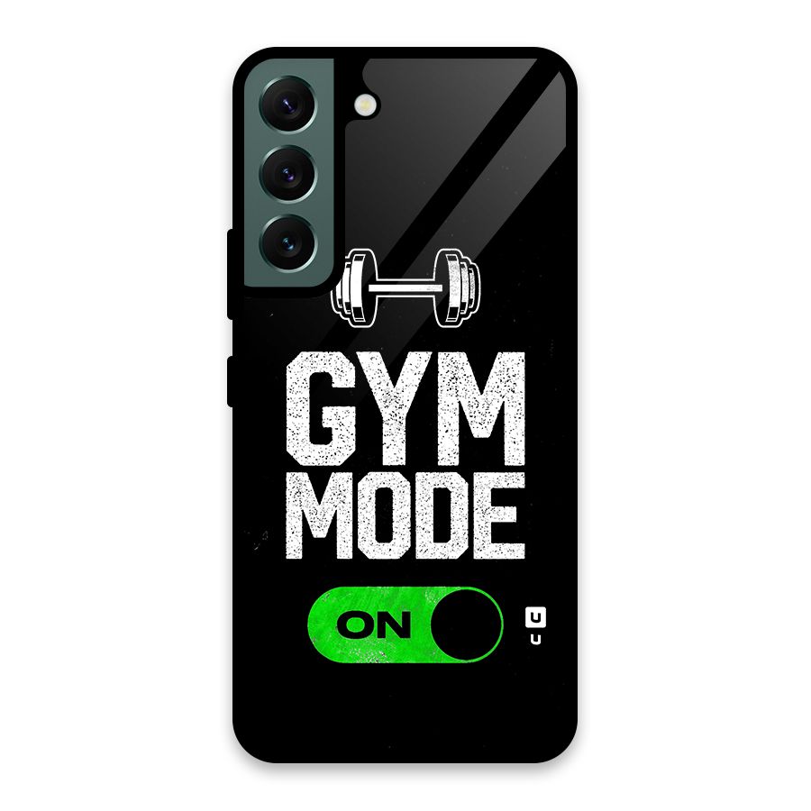 Gym Mode On Glass Back Case for Galaxy S22 5G