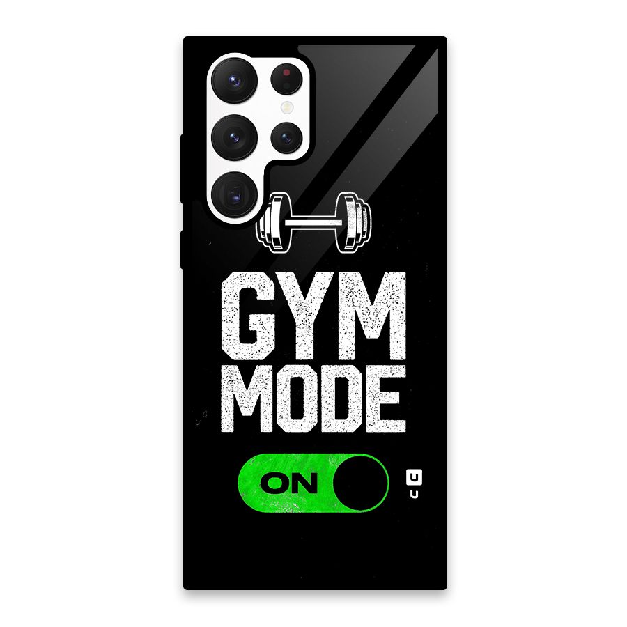 Gym Mode On Glass Back Case for Galaxy S22 Ultra 5G