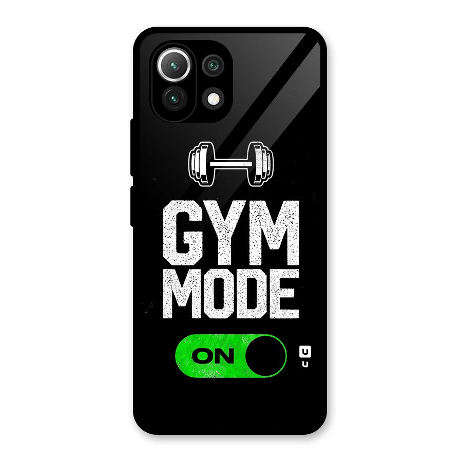 Gym Mode On Glass Back Case for Mi 11 Lite NE 5G