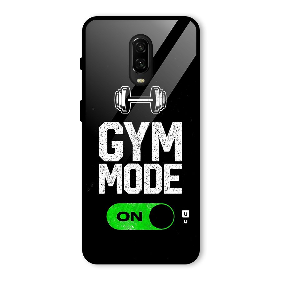 Gym Mode On Glass Back Case for OnePlus 6T