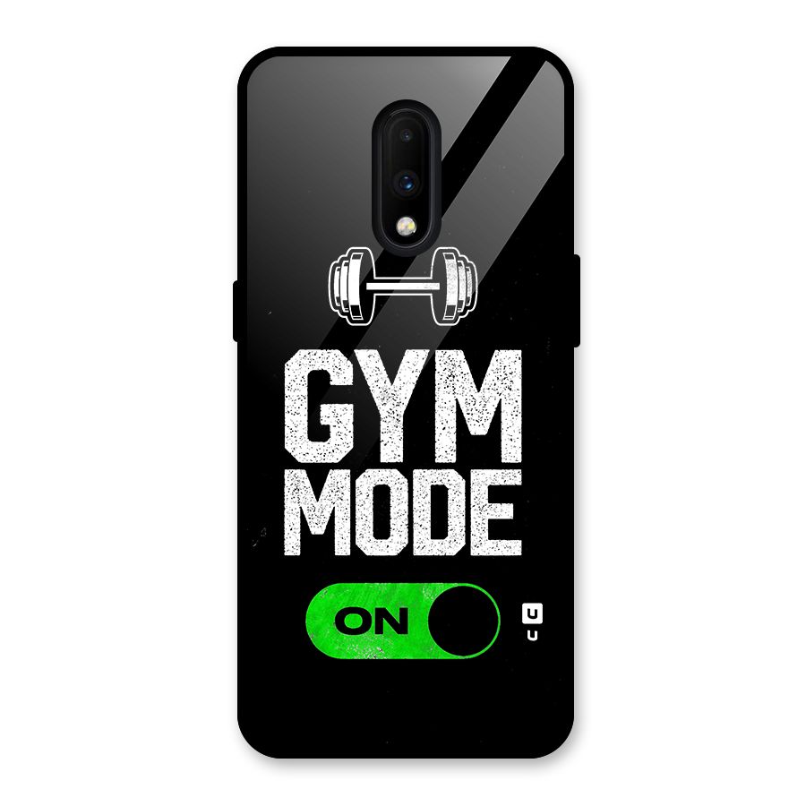 Gym Mode On Glass Back Case for OnePlus 7