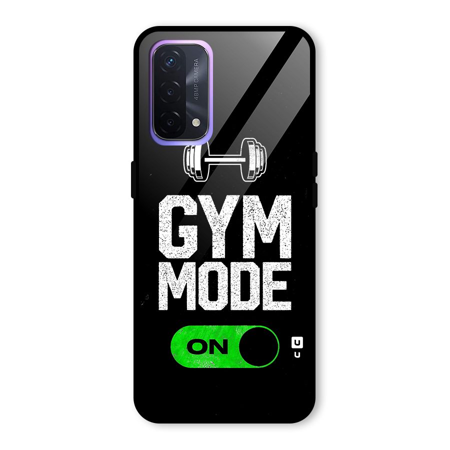 Gym Mode On Glass Back Case for Oppo A74 5G
