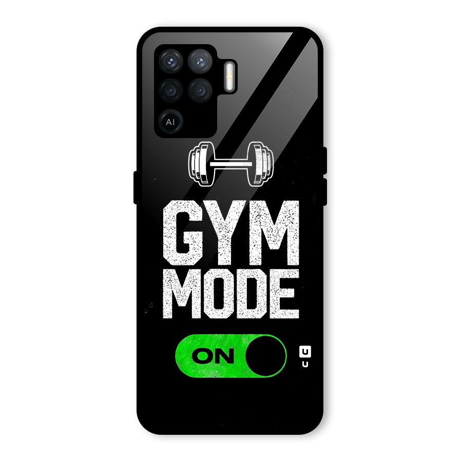 Gym Mode On Glass Back Case for Oppo F19 Pro