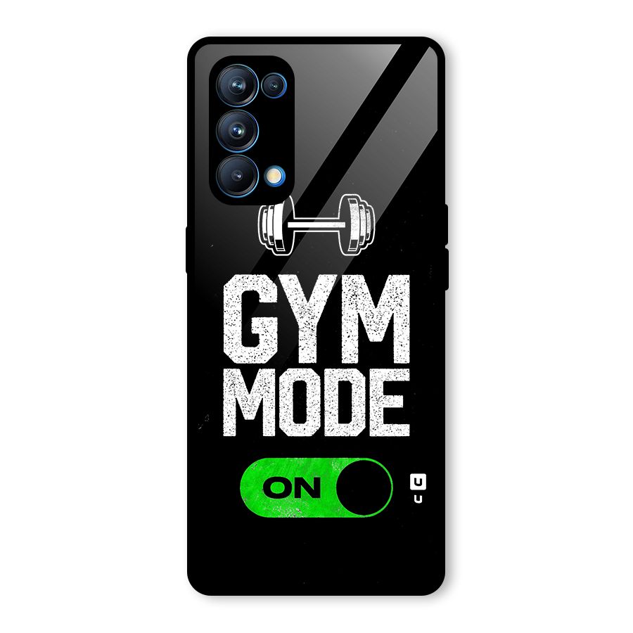 Gym Mode On Glass Back Case for Oppo Reno5 Pro 5G