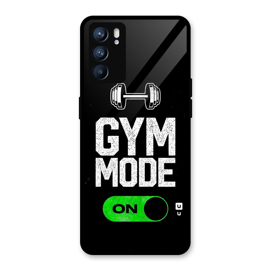 Gym Mode On Glass Back Case for Oppo Reno6 5G