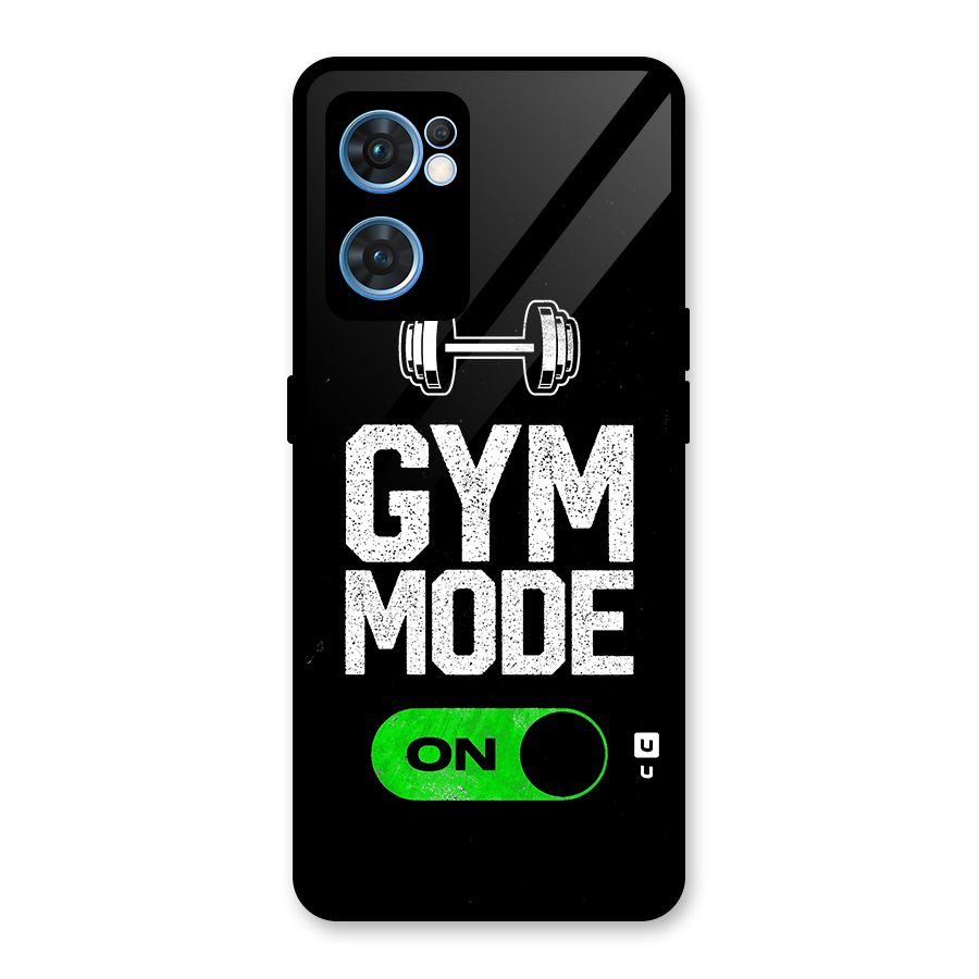 Gym Mode On Glass Back Case for Oppo Reno7 5G