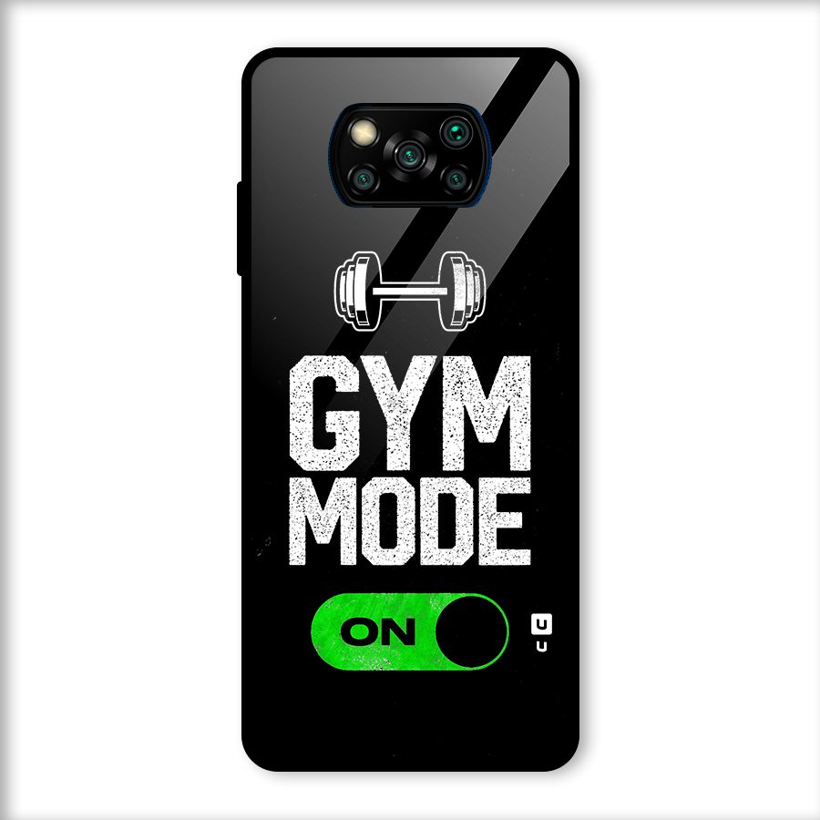 Gym Mode On Glass Back Case for Poco X3
