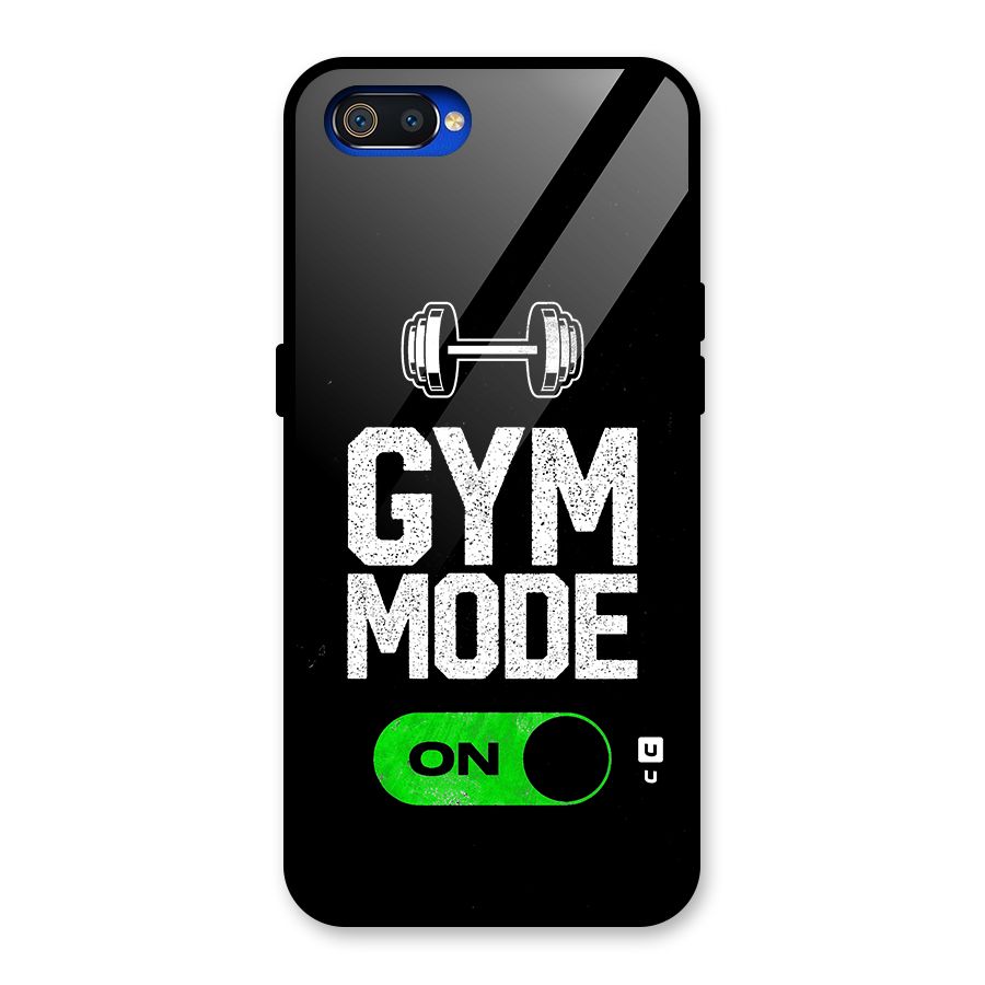 Gym Mode On Glass Back Case for Realme C2