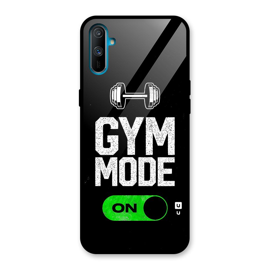 Gym Mode On Glass Back Case for Realme C3