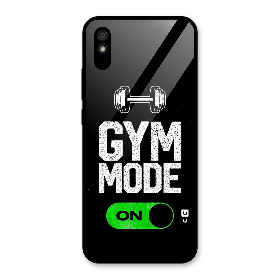 Gym Mode On Glass Back Case for Redmi 9A