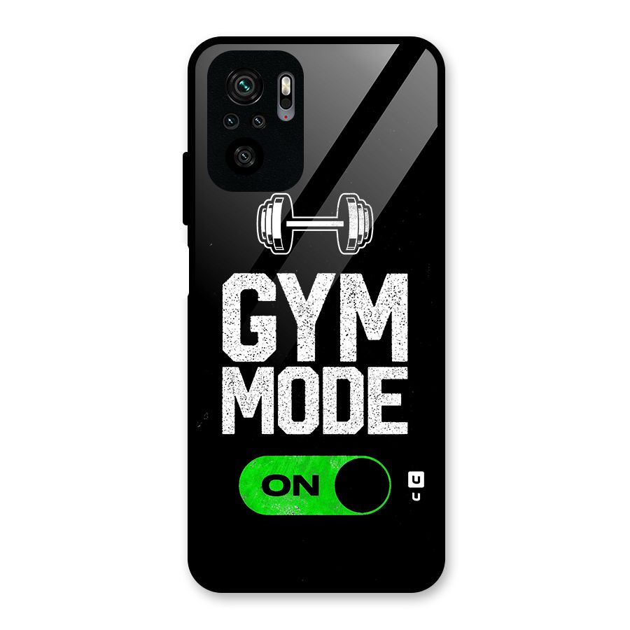 Gym Mode On Glass Back Case for Redmi Note 10S