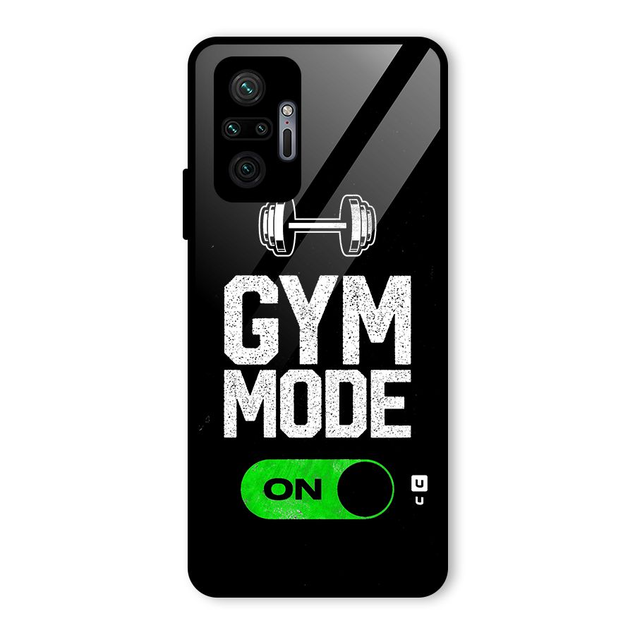 Gym Mode On Glass Back Case for Redmi Note 10 Pro