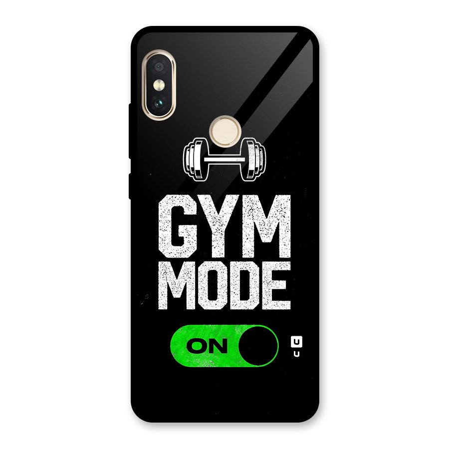 Gym Mode On Glass Back Case for Redmi Note 5 Pro