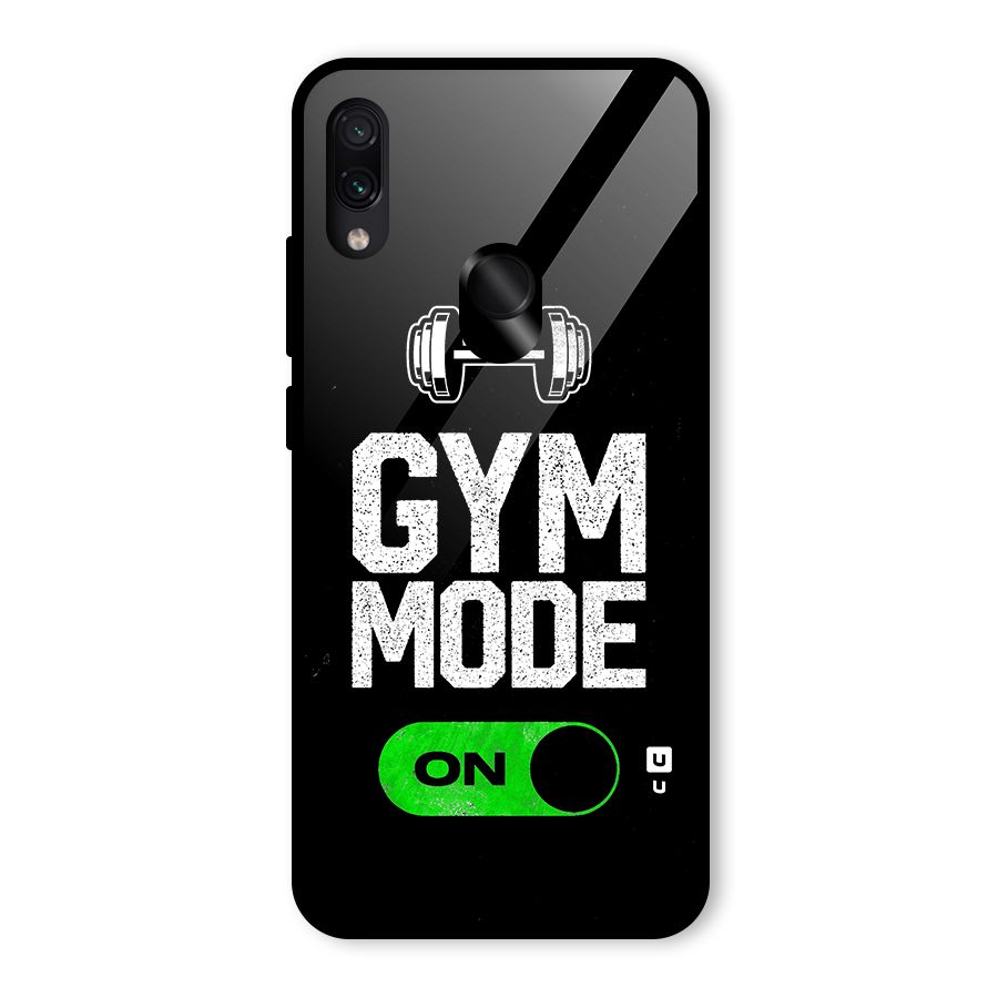 Gym Mode On Glass Back Case for Redmi Note 7 Pro