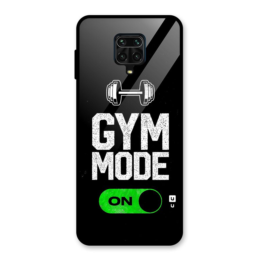 Gym Mode On Glass Back Case for Redmi Note 9 Pro