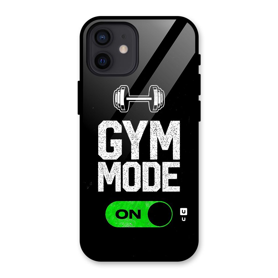 Gym Mode On Glass Back Case for iPhone 12