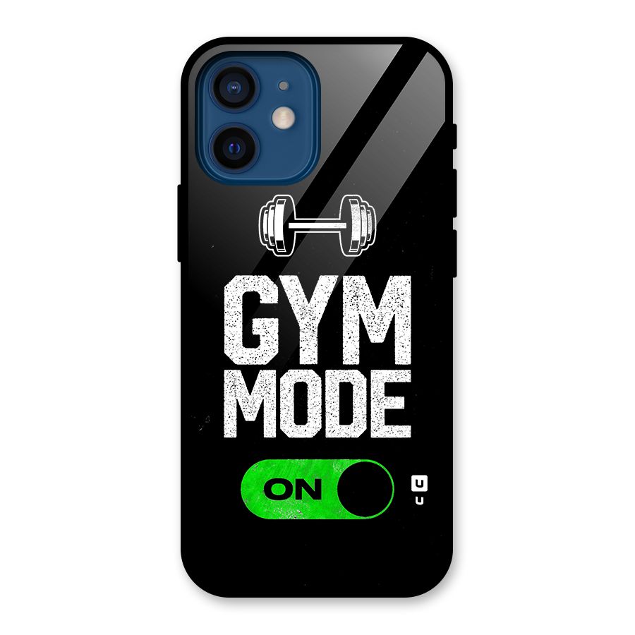 Gym Mode On Glass Back Case for iPhone 12 Mini
