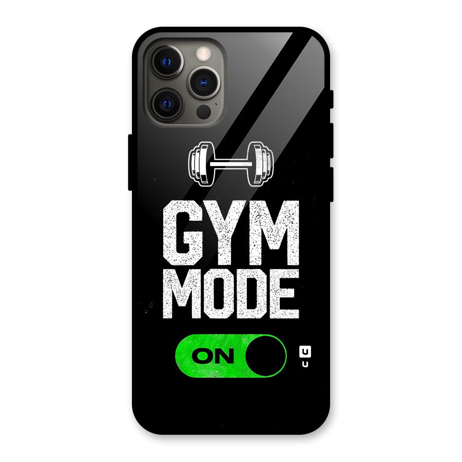 Gym Mode On Glass Back Case for iPhone 12 Pro Max