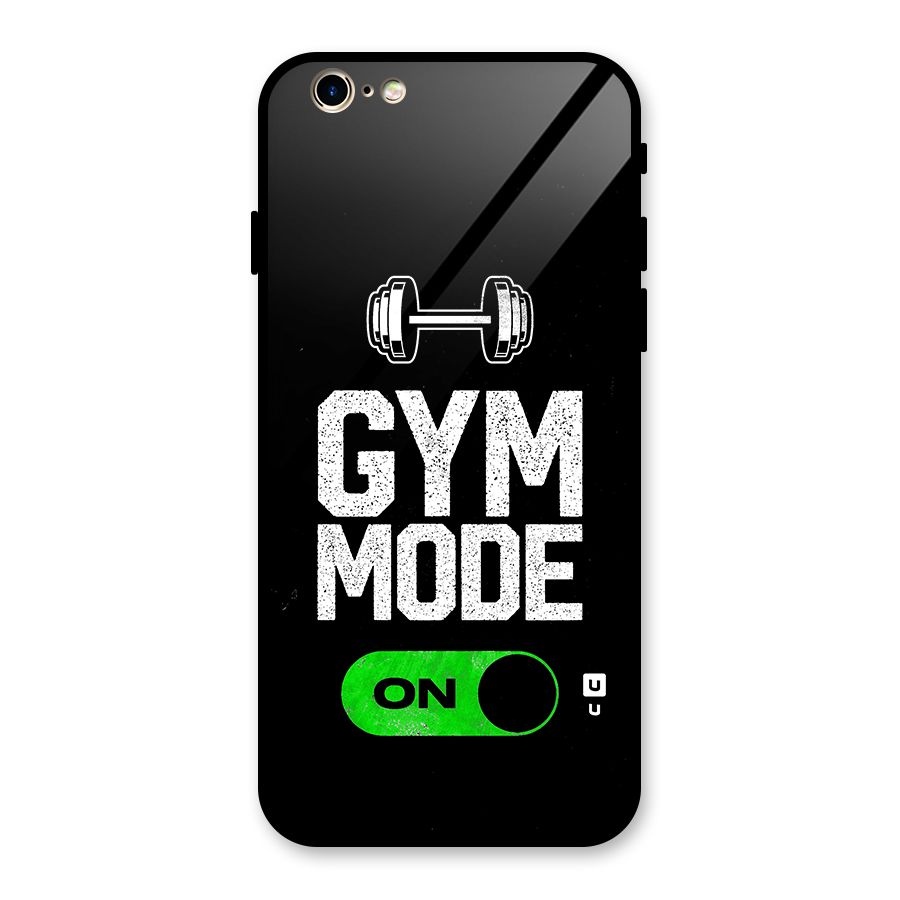 Gym Mode On Glass Back Case for iPhone 6 6S