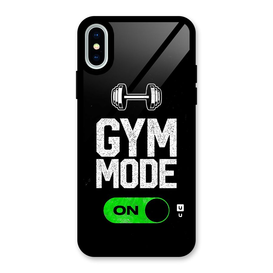 Gym Mode On Glass Back Case for iPhone X