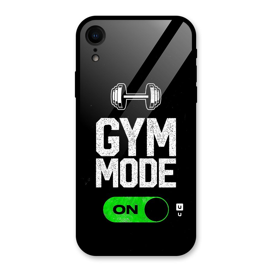 Gym Mode On Glass Back Case for iPhone XR