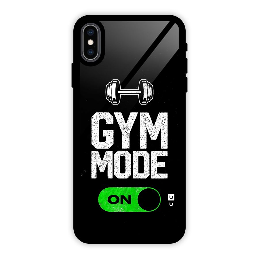 Gym Mode On Glass Back Case for iPhone XS Max