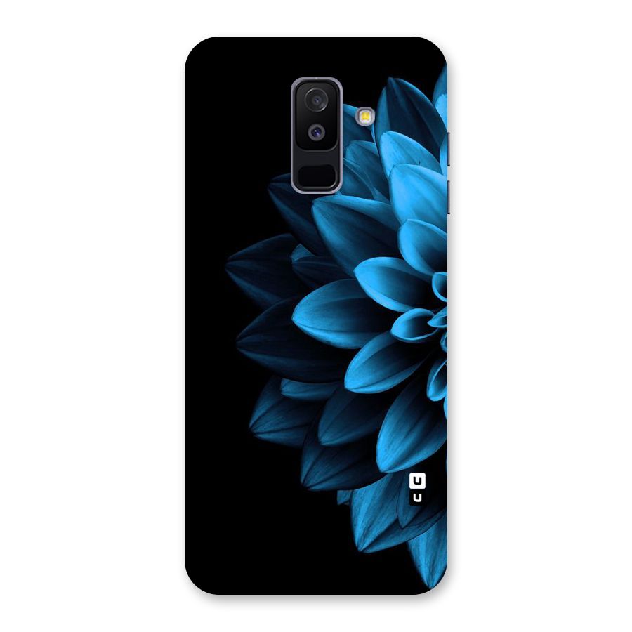 Half Blue Flower Back Case for Galaxy A6 Plus