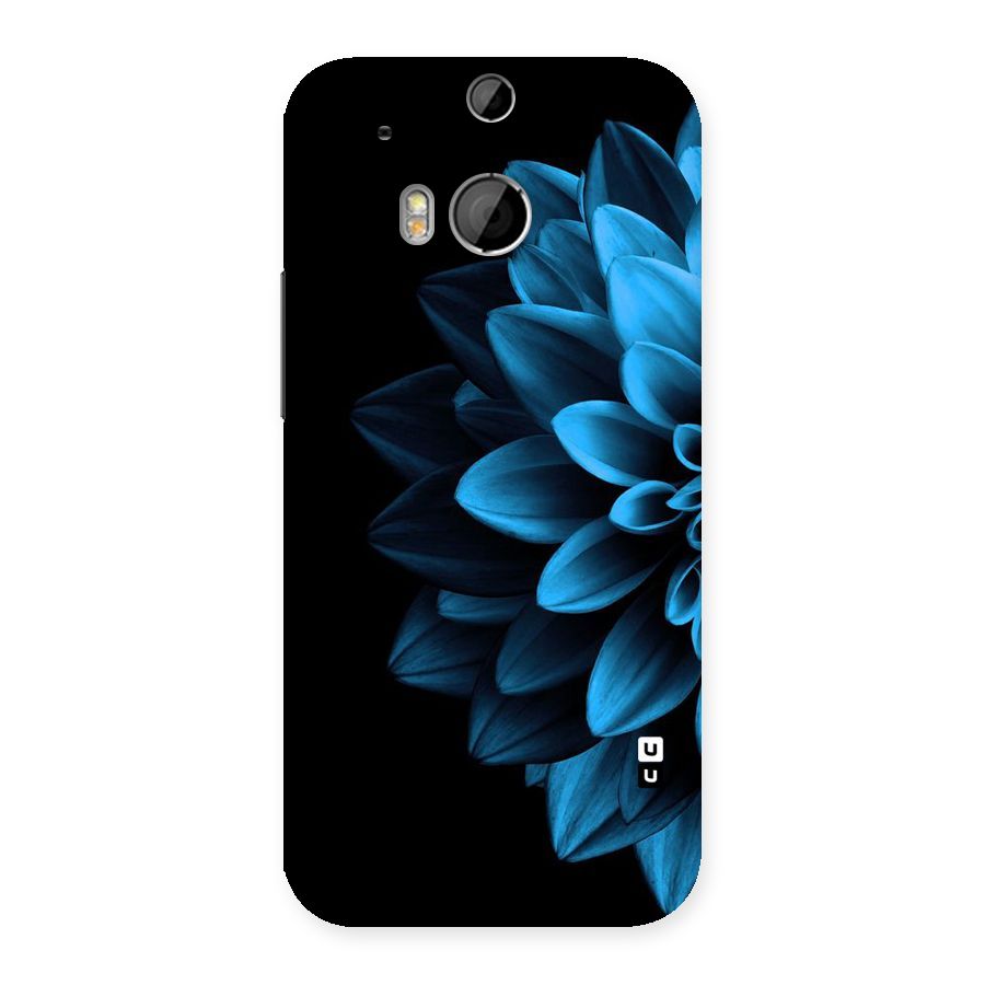 Half Blue Flower Back Case for HTC One M8