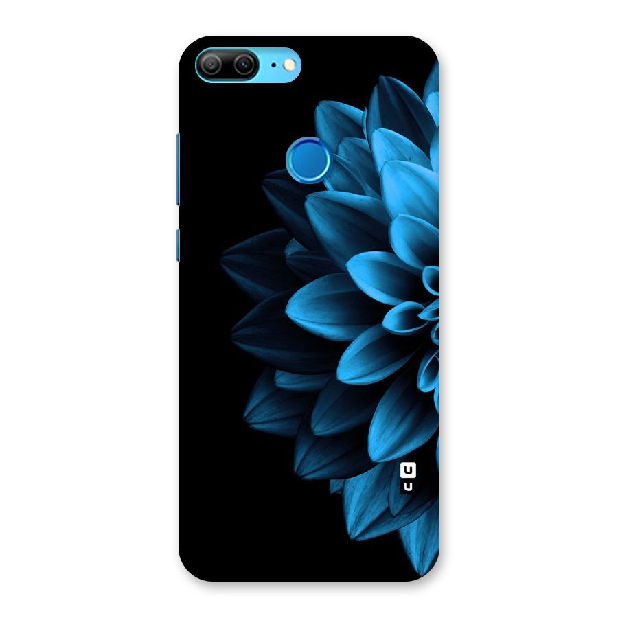 Half Blue Flower Back Case for Honor 9 Lite