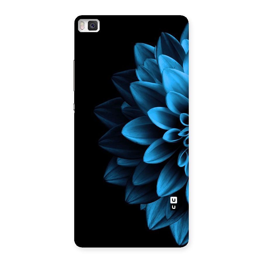 Half Blue Flower Back Case for Huawei P8