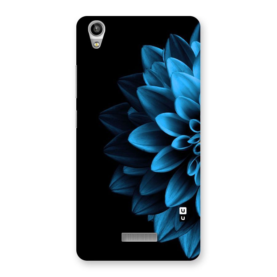 Half Blue Flower Back Case for Lava-Pixel-V1