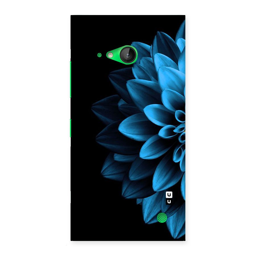 Half Blue Flower Back Case for Lumia 730