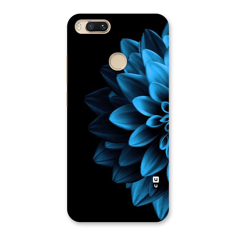 Half Blue Flower Back Case for Mi A1