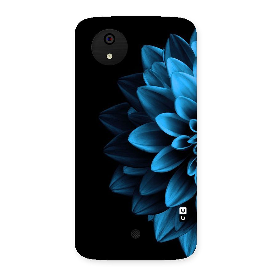 Half Blue Flower Back Case for Micromax Canvas A1