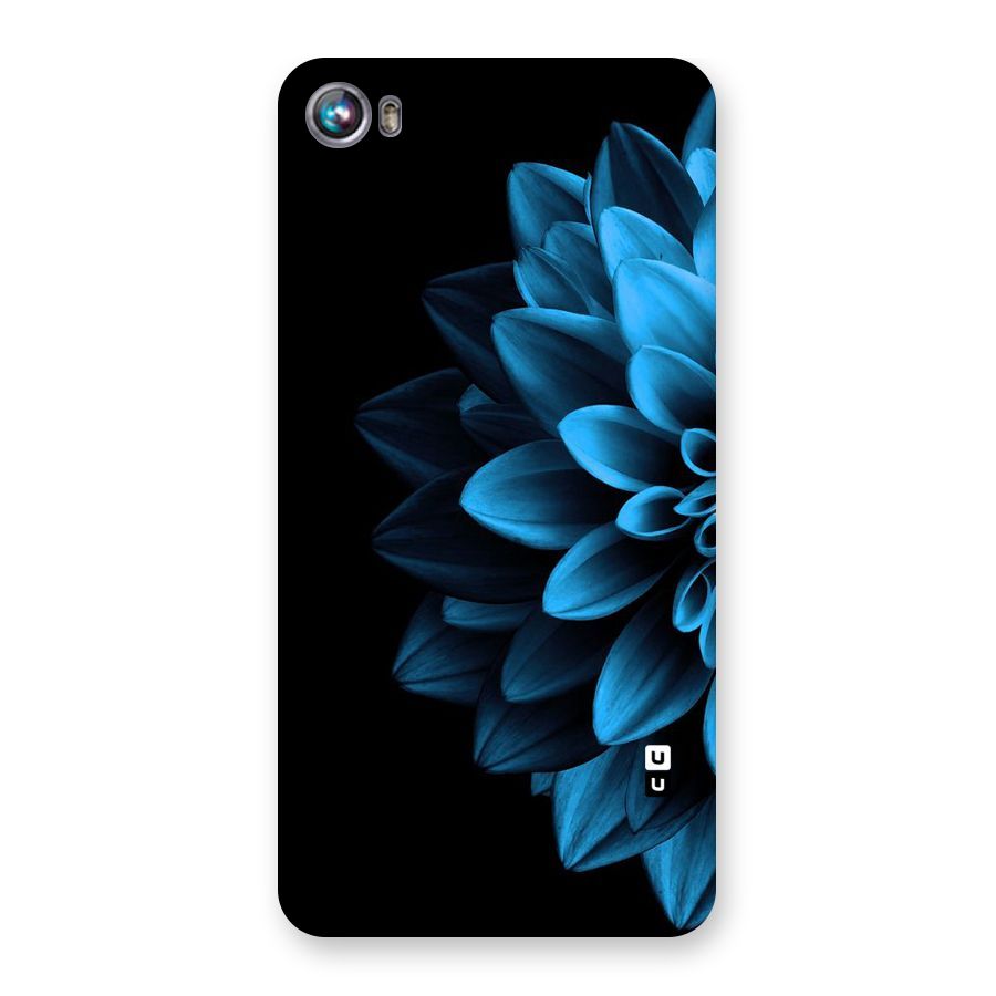 Half Blue Flower Back Case for Micromax Canvas Fire 4 A107