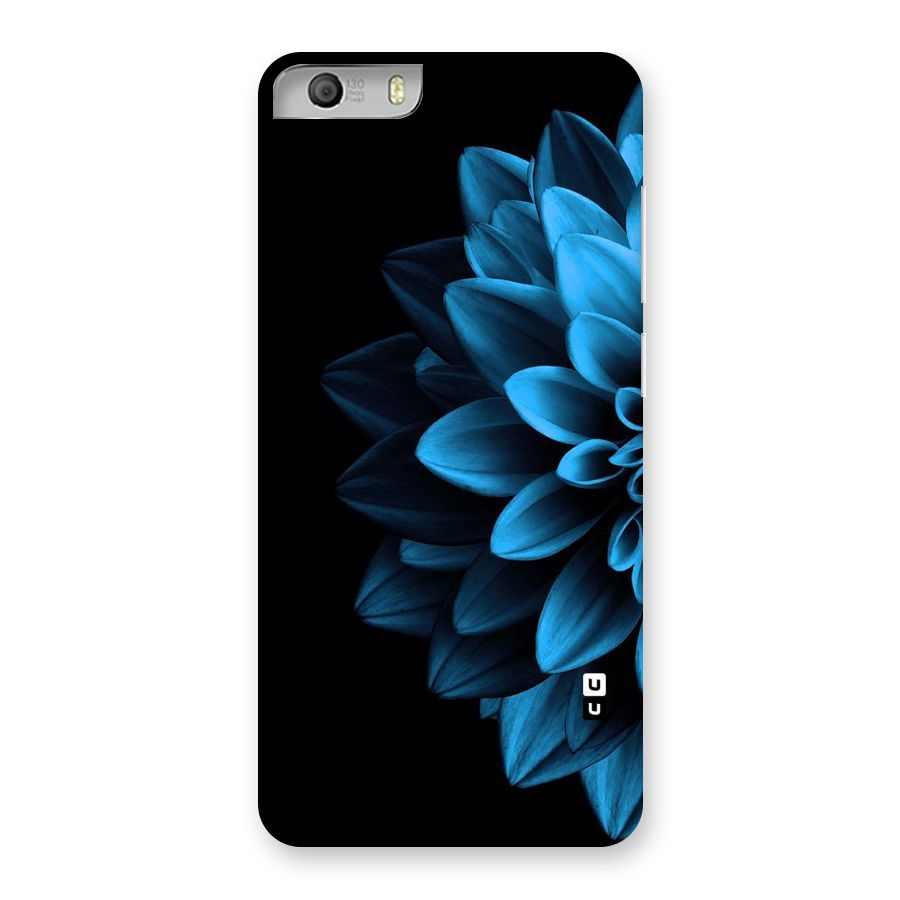 Half Blue Flower Back Case for Micromax Canvas Knight 2